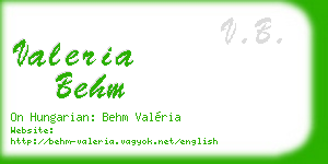 valeria behm business card